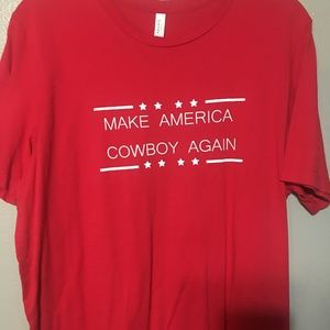 Women's Red Tshirt 2XL Cowboy